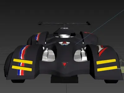 4WD model American team racing car 3D model