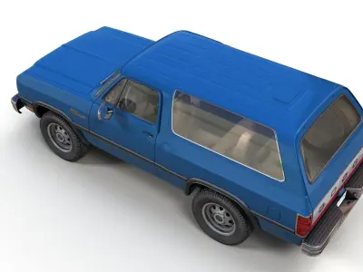 Dodge Ramcharger 1990 Low-poly 3D model