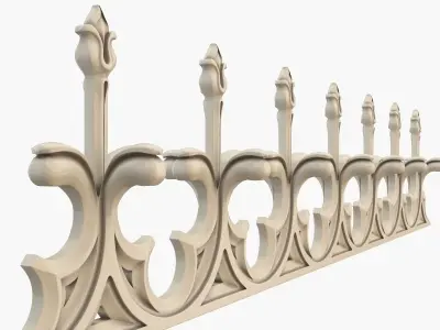 Gothic fence CNC 3D model