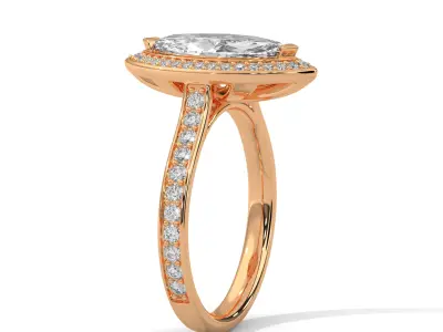 solitaire ring with detail images and 360 render videos 87 3D print model