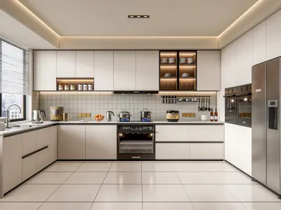 Kitchen fully parametric Resizable manufacturable 0059 3D model