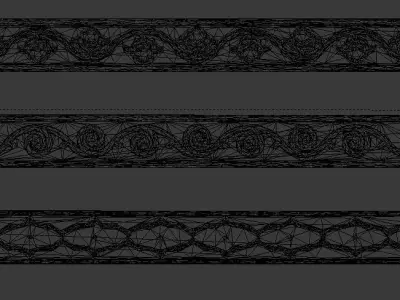 6 Decorative Onlays Collection 3D model 3D model