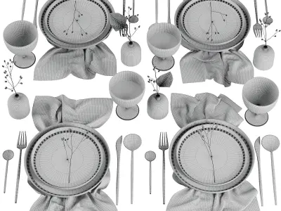 Table Setting V6 3D model