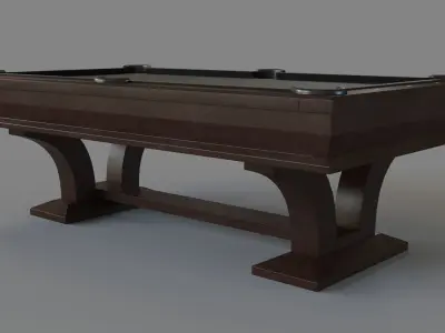 Mokolo Pool Table 8 Black Felt 3D model