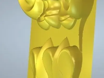 Carved capitel 3D sculpture stl Free 3D print model