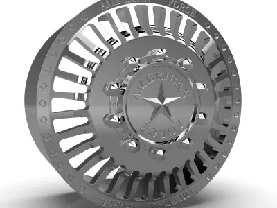 6 models of american force wheels 3D Model Pack