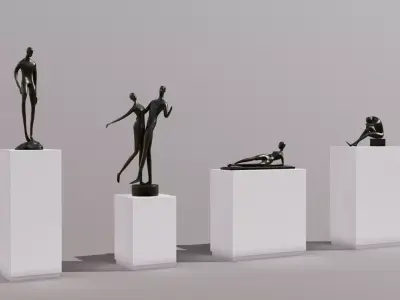 Sculptures Low-poly 3D model