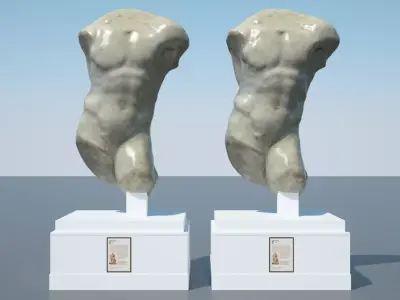 Hercules rock sculpture 3D model