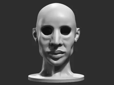 human head modern sculpture 3d print model 93 3D print model