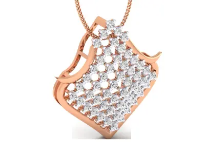 Women pendant 3D print model 6