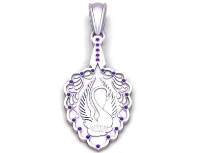 Golden Swan Pendan 3D print model