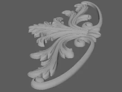 Central decor ornament for furniture 3D model 363