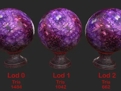 Fortune teller Crystal Ball Low-poly 3D model