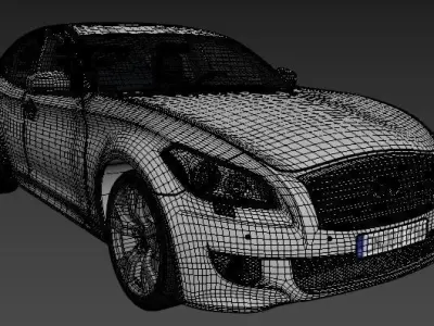 Infinity M56S car model Low-poly 3D model