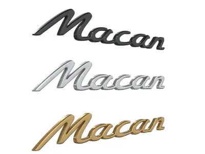 Macan nameplate Porsche  3D print model