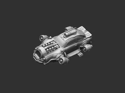 Futuristic car 087 3D print model