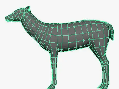 Low Poly Doe deer Low-poly 3D model