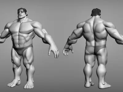 Cartoon male character Mateo base mesh 3D model