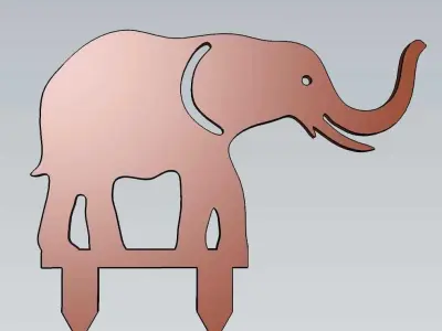 Wonderful Artificial Elephant Home and Garden Outdoor Lawn Decor 3D model