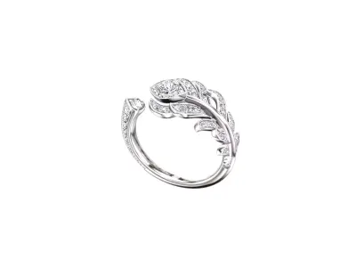 BOUCHERON - PLUME DE PAON - RING - SMALL 3D print model