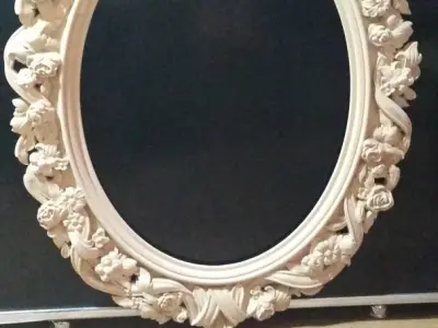 mirror gold ornate frame 3D model shop