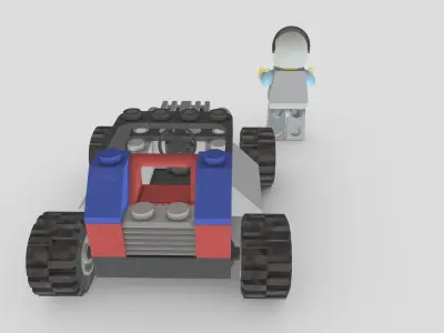 Veronica Voltage from Lego Racers 1999 game Free low-poly 3D model