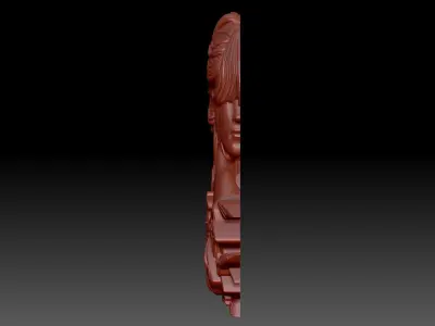 Girl and butterflies 3D print model