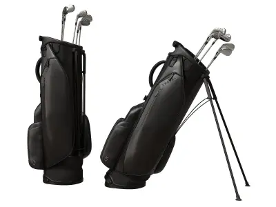 Golf Bag Vessel Player IV Pro Black Low-poly 3D model