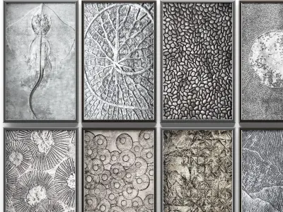 Collection of paintings for walls 11 3D model