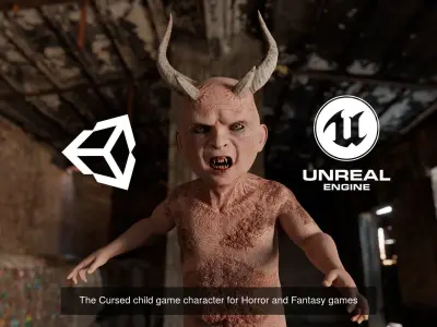 Mythical creatures pack game characters for Horror and Fantasy 3D Model Collection