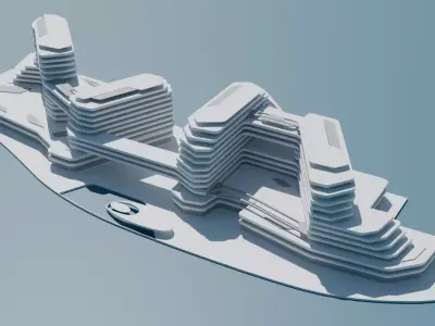 Quattro Del Mar - Low-poly 3D model 3D model