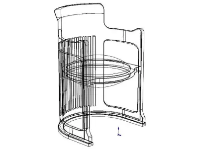 Barrel Dining Chair 3D model