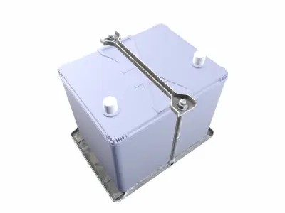 Car Battery Low-poly 3D model