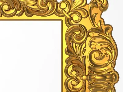 Carved Picture Frame 3D model
