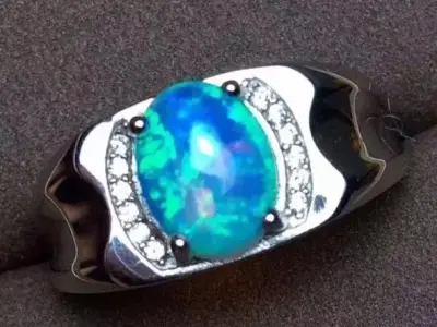 Opal men ring 3D print model