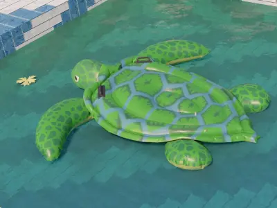 Inflatable Turtle Low-poly 3D model