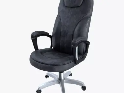 Ergonomic Leather Office Chair 3D model