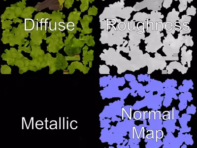 Lush Green Oak model pack Low-poly 3D model