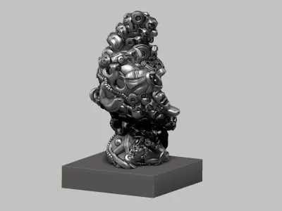 Modern Abstract robotic sculpture 169 3D print model