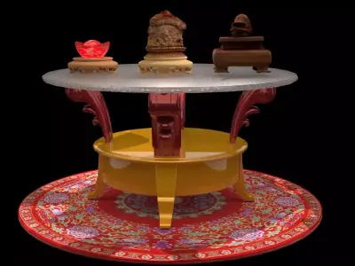 Chinese meat-shaped stone  3D model