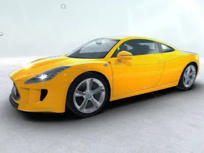 Generic Sports Car Realtime Low-poly 3D model