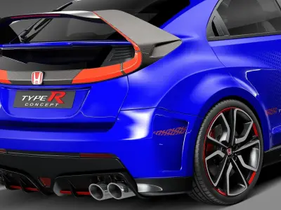 Acura Civic type R concept 2015 3D model