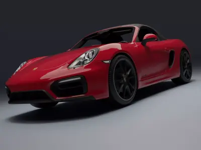 Porsche 718 Boxster GTS Low-poly 3D model
