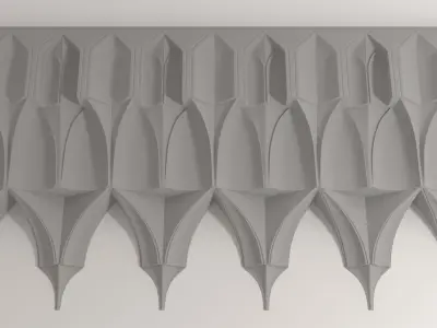 Muqarnas decoration Islamic architecture 3D model