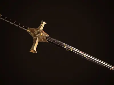 Sword 02 Low-poly 3D model