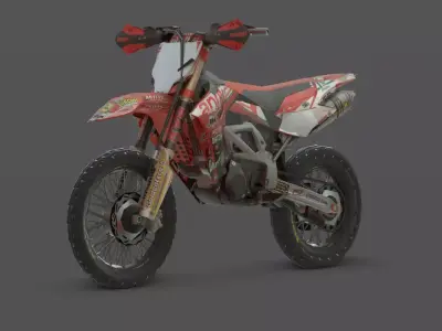 Aprilia MXV 450 Off-Road Dirt Bike 3D Model Low-poly 3D model