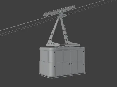 Cablecar Gondola 3D model 3D model