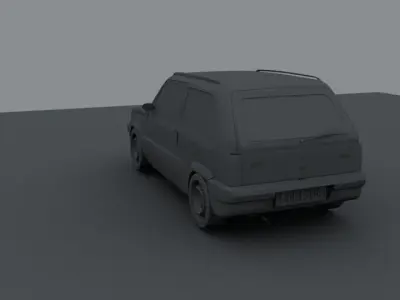 Fiat Panda 1990 3D Model 3D model
