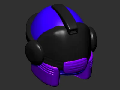 helmet high poly sculpt 3d printable ver 7 3D model 3D model 38