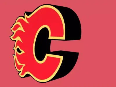 Calgary Flames Team Logo 3D model
